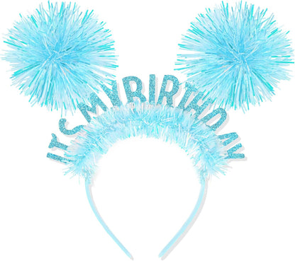 CAVETEE Happy Birthday Crown and Tiara for Women & Girls Party Decorations Gifts