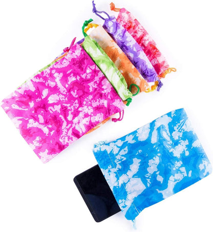 Super Z Outlet Tie-Dye Camouflage Drawstring Bags Party Favors, Arts & Crafts Activity 7"x10" (12)