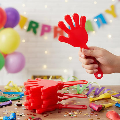 Junkin 48 Pcs Hand Clappers Bulk 7. 5 x 3. 5 Inches Noise Makers Party Favors Clapping Noise Maker Clacker for Birthdays Game Prizes Rewards Football Sporting Events Cheers Supplies (Black,White)