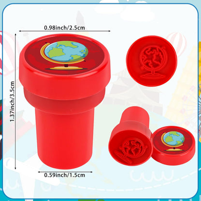 24 PCS Camp Party Favors Camping Adventure Mini Stamps Colorful Self Inking Stamps Camping Themed Party Favors for Boys Girls Student School Classroom Rewards Carnival Prizes Supplies