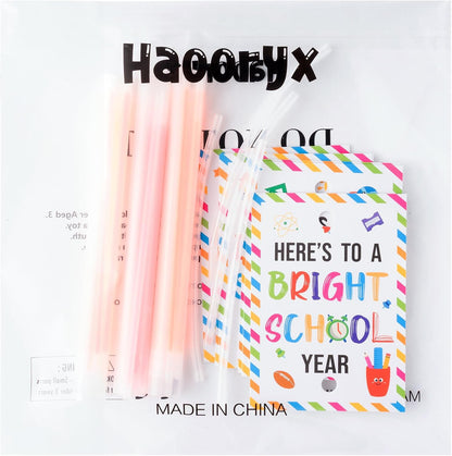 Haooryx Religious Glow Stick Bracelets Bulk - 36 Pack Lamp Bible Verse Glow Stick Bracelet with Gift Card Light up Toy for Kids VBS Sunday School Prizes Church Event Student Reward Birthday Party Gift