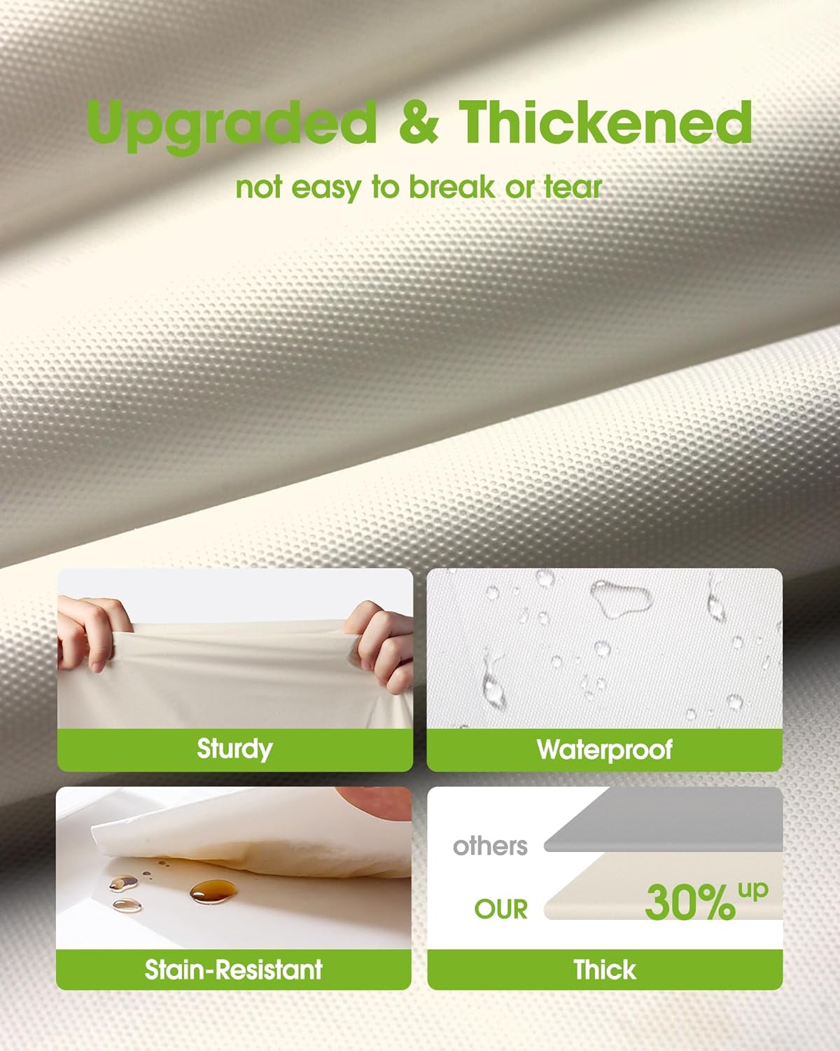 Pureegg Plastic Table Cloth Disposable 6 Pack, 54 x 108 Inch Table Cloths, Party, Picnic, Wedding, Decorative Tablecloths, Rectangle, White Plastic Cover, Waterproof, White