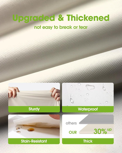 Pureegg Plastic Table Cloth Disposable 6 Pack, 54 x 108 Inch Table Cloths, Party, Picnic, Wedding, Decorative Tablecloths, Rectangle, White Plastic Cover, Waterproof, White