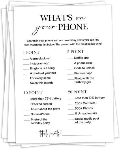 Birthday Party Games, My Favorite Memory, 25 Pcs Card Set for Guests, Fun Birthday Game for Teen Adults – A06