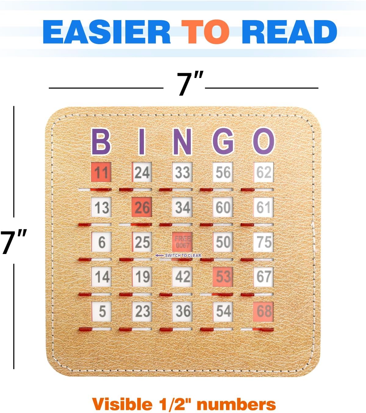 GSE Games & Sports Expert Finger-Tip Bingo Master Board with Sliding Windows, Bingo Cardboard Calling Card
