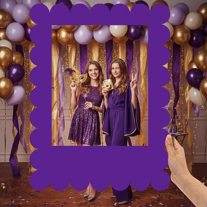 Beeveer 32 x 24 Inch Photo Booth Selfie Frame Prop Booth for Birthday Event Parties Large Blank DIY Cutout Props for Funny Decoration Christmas, Holiday Supplies