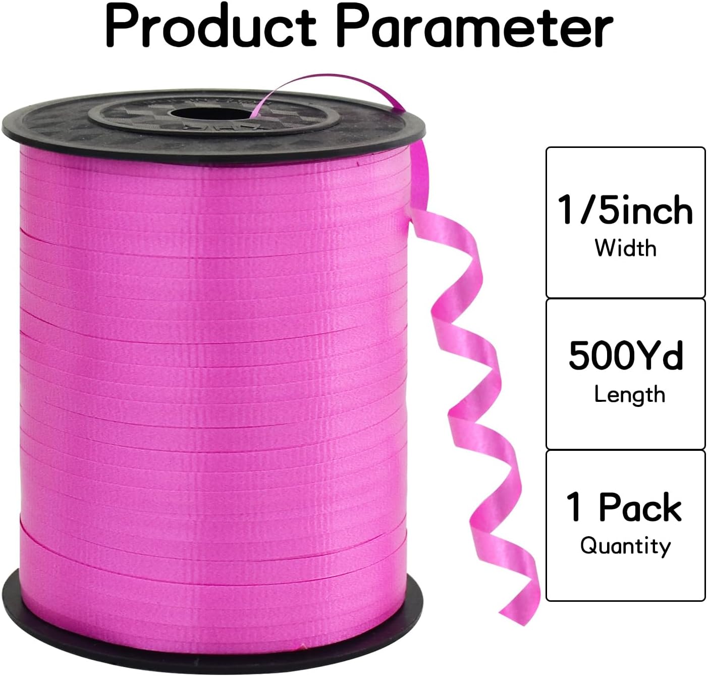 BEISHIDA 500 Yards Red Ribbon Crimped Curling, Balloon String Shiny Metallic Roll for Gift Wrapping Ribbon for Birthday Valentines Day Wedding Mother's Day Party Decorations