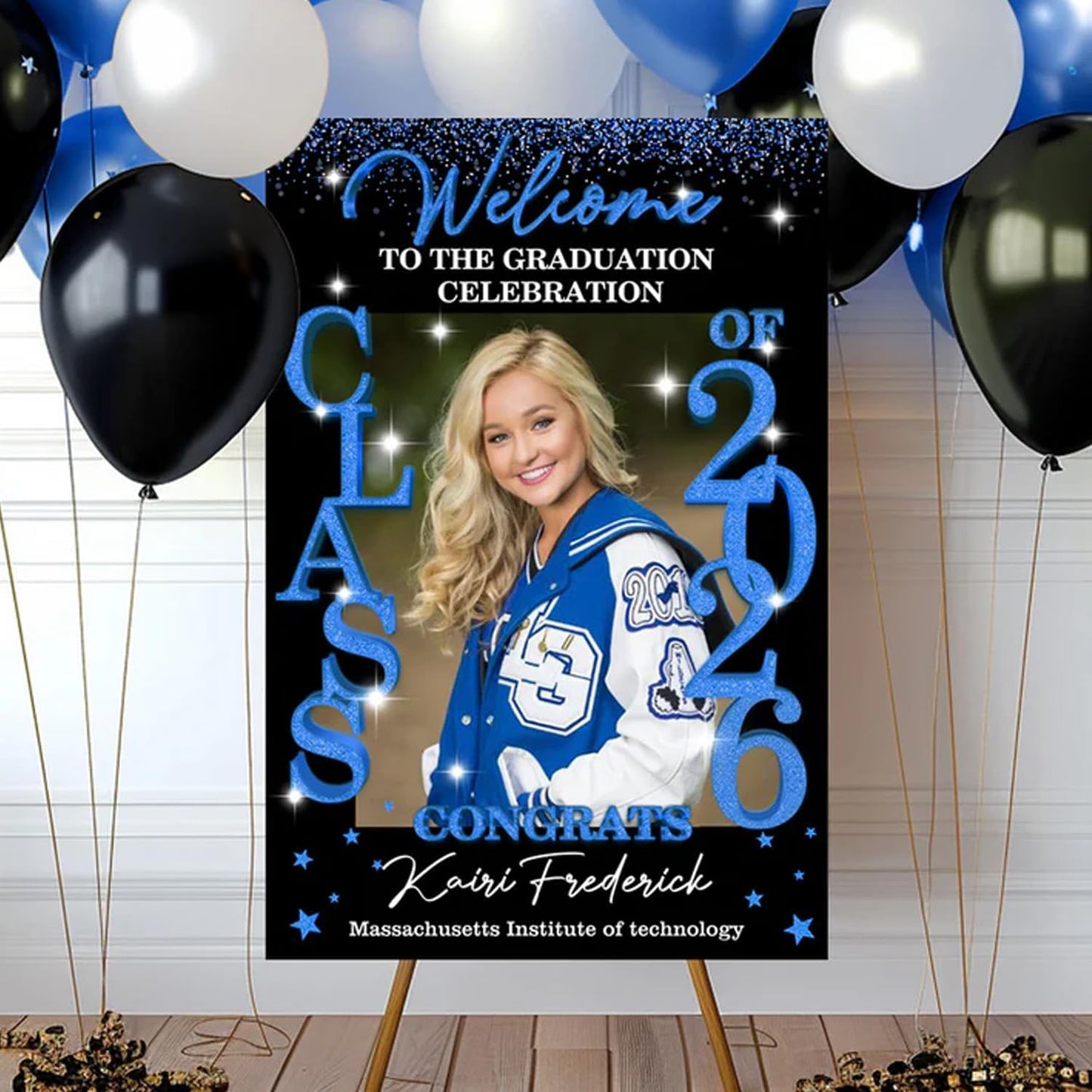 Graduation Party Welcome Sign, Photo Graduation Poster, Graduation Decorations, Grad Party Sign, Grad Welcome Sign, Graduation gift for best friend, Graduation gift for daughter, sister, brother - 1