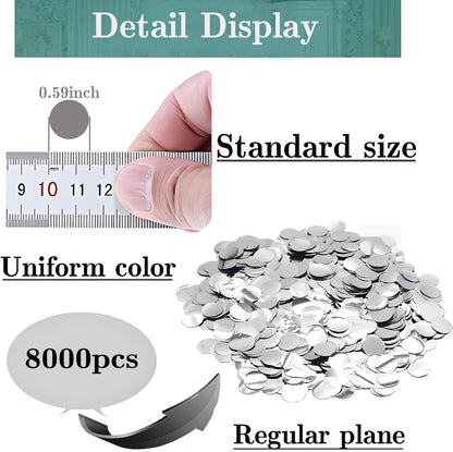 Blue Metallic Foil Confetti 8000 Pcs Shiny Round Table Confetti for Fill Balloon Wedding Graduation Party Decorations,60g of pack