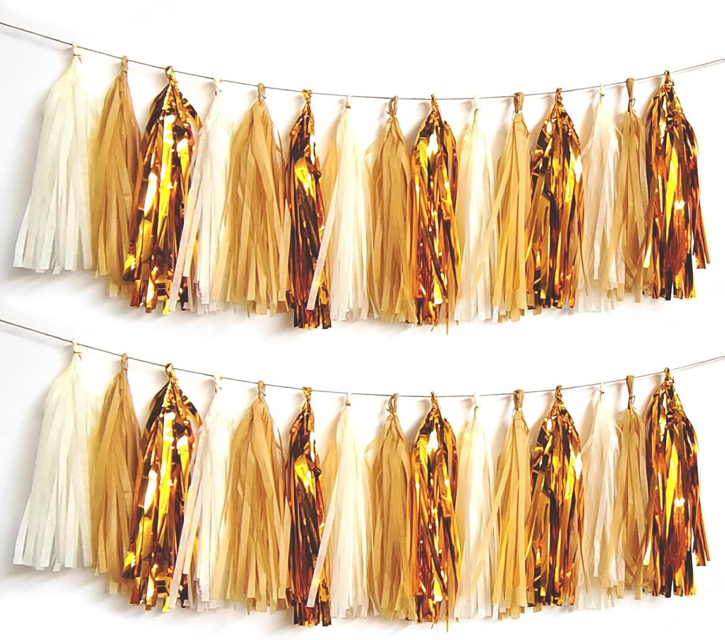Tassel Garland Tissue Paper Tassel Banner,Tassels Party Decorations for Wedding,Birthday,Bridal/Baby Shower,Pack of 15 (Burgundy/Black/Silver)