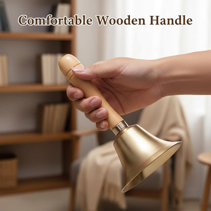 Super Loud Solid Brass Hand Call Bell