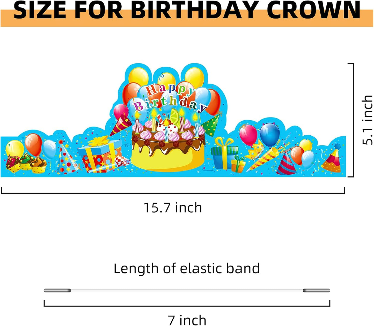 JTIEO 35Pack Birthday Party Crowns for Kids - Paper School Classroom Hats and VBS Supplies