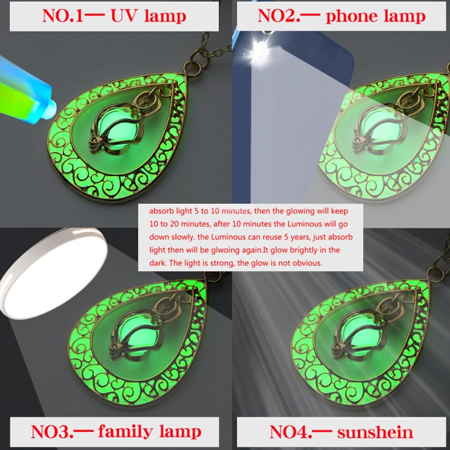 EEQQBZ Glow in The Dark Silver Teardrop shape bracelets,Fantasy Glowing Jewelry bracelets