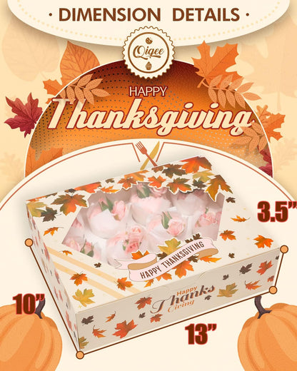 qiqee Auto-pop Up Cupcake Boxes with Window White 40PCS 12 Count Cupcake Box 13"x10"x3.5" Cupcakes Carrier, 12 Cupcake Containers with 2 rolls of pink ribbons