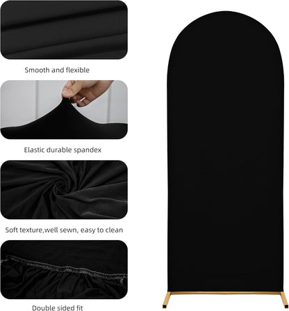 3-Piece Arch Cover Bundle – 7.2FT, 6.6FT & 6FT Stretch Spandex Backdrop Set – Wedding, Birthday & Photo Booth Arch Covers for Every Event