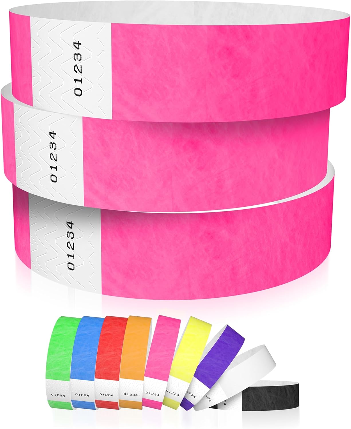 600 WristCo Neon Green Tyvek Wristbands for Events - Tamper-Proof Design & Fluorescent Color Prevent Reuse Premium-Grade Bracelets for Hospital & Medical ID, Party & VIP Identification