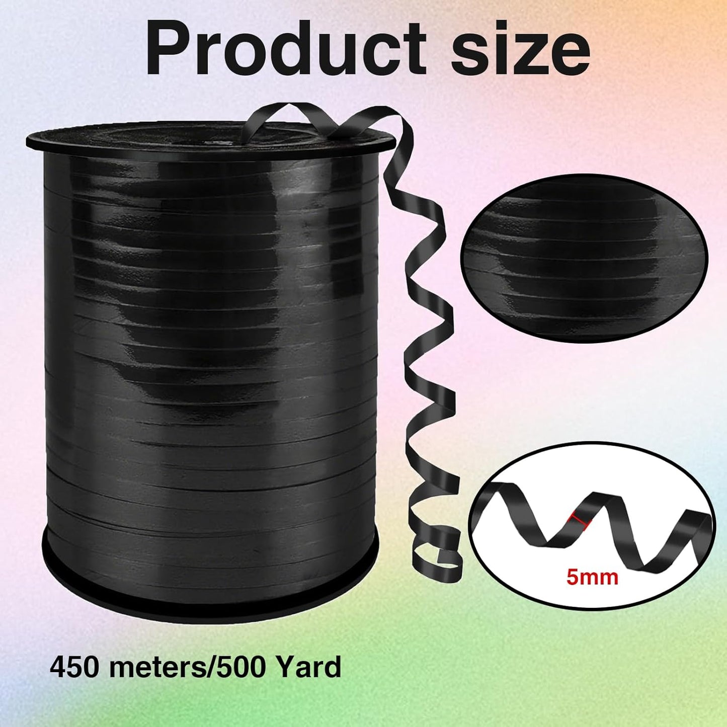 Metallic Shiny Curling Ribbon，500 Yard，1/5" for Crafts,Gift Wrapping, Balloon String, Baby Shower, Parties & Festivals, Florist Flowers (Silver)