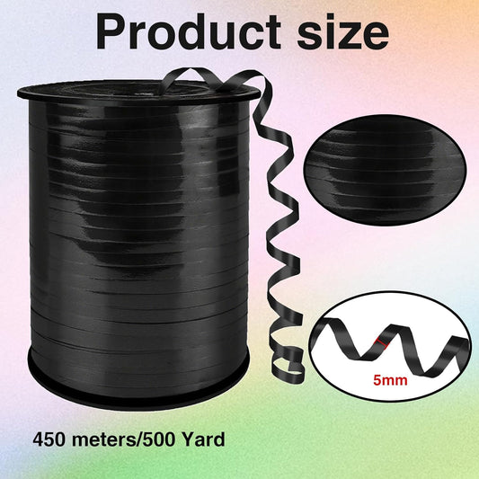 Metallic Shiny Curling Ribbon，500 Yard，1/5" for Crafts,Gift Wrapping, Balloon String, Baby Shower, Parties & Festivals, Florist Flowers (Silver)