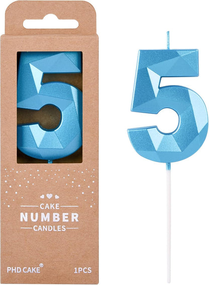 PHD CAKE 2.76 Inch Crystal Black 9 Number Birthday Candles, Black Number Candles, Cake Number Candles, Party Celebration