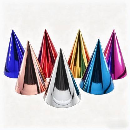 Pre-Assembled Pastel Party Hats for Kids, Birthday Party Hats for Adults