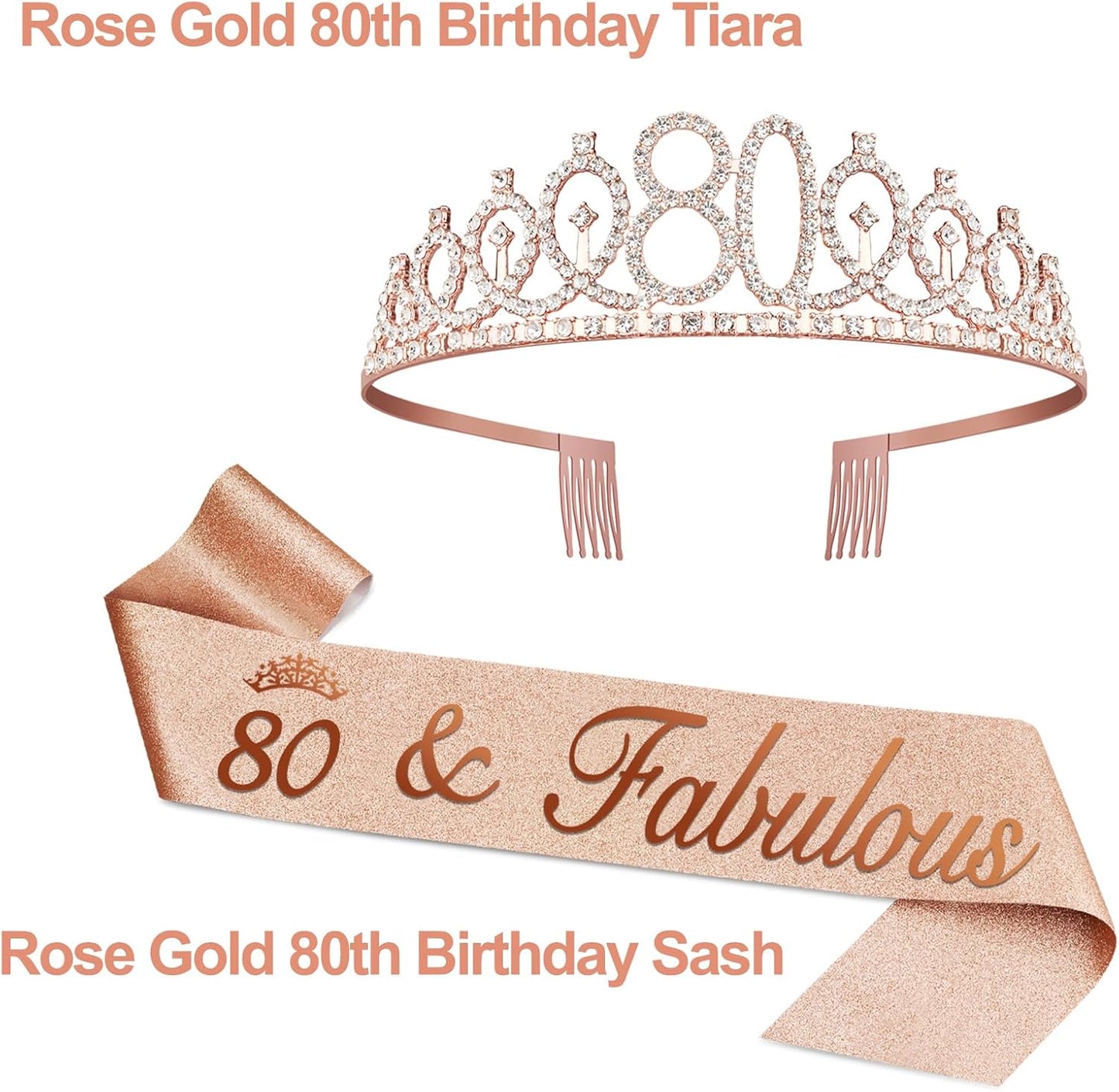 21st Birthday Decorations for Her with 21st Birthday Sash and Crown, Candles Gold, Gifts for 21 Year Old Girls