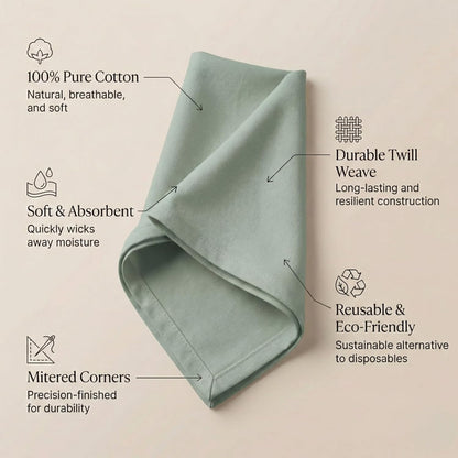 ACCENTHOME Natural Cotton Linen Napkin Set of 12 18x18 inch Dinner Napkins - Washable Soft Premium Hotel Quality Reusable Hemmed Edges Napkins Perfect Table Linens for Family Dinners, Weddings