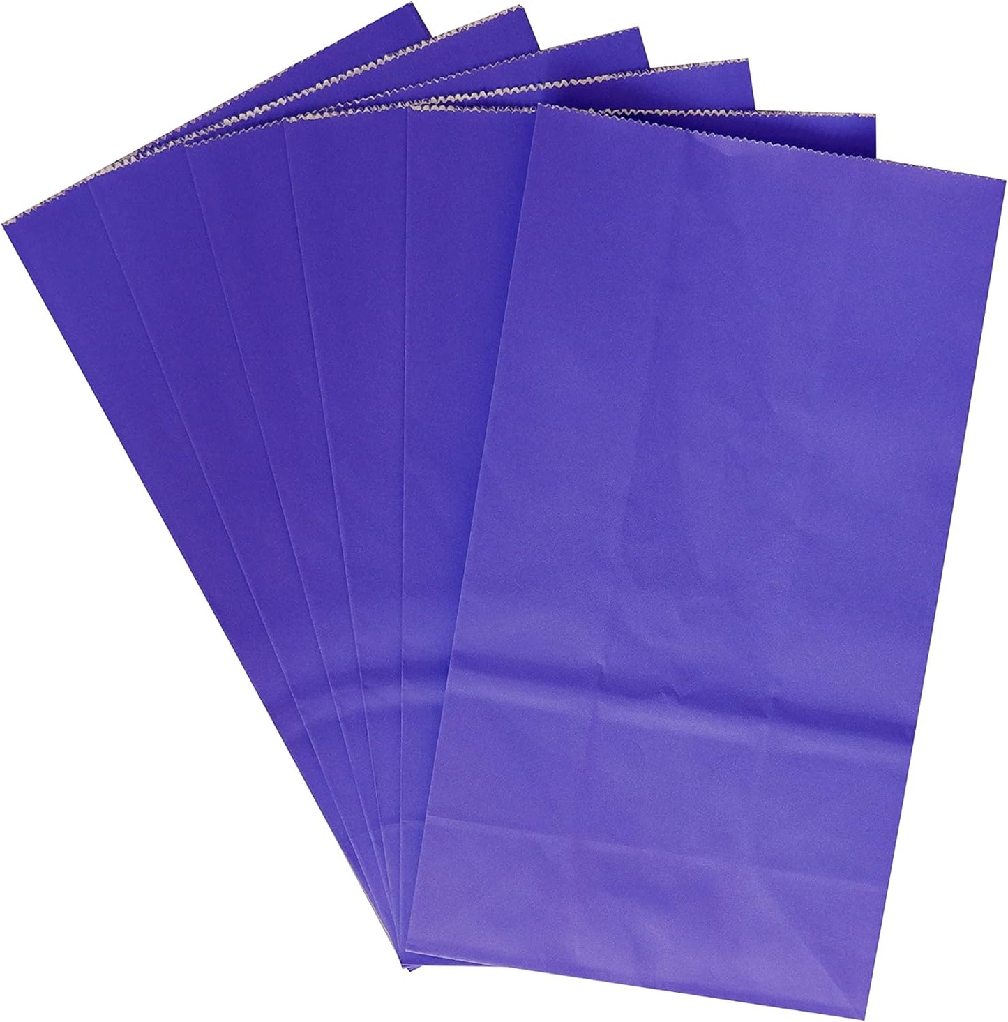 Partay Shenanigans Party Favor Bags - 50 Pack Kraft Paper Goodie Gift Lunch Treat Bags - Party Supplies for Theme Kids Birthday - 5"x3"x9" (Baby Blue)