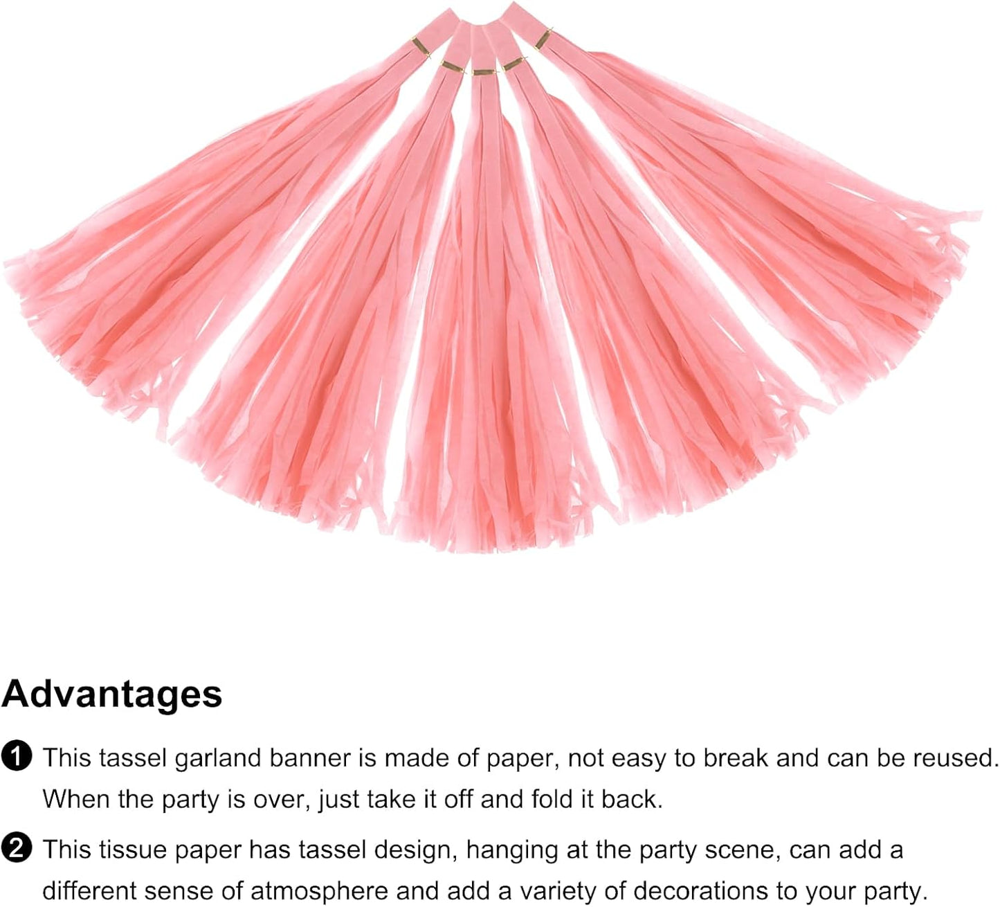MECCANIXITY 20Pcs Light Blue Tassel Garland Banner with Rope Tissue Paper Tassels Party DIY Kits for Anniversary Wedding Birthday Party