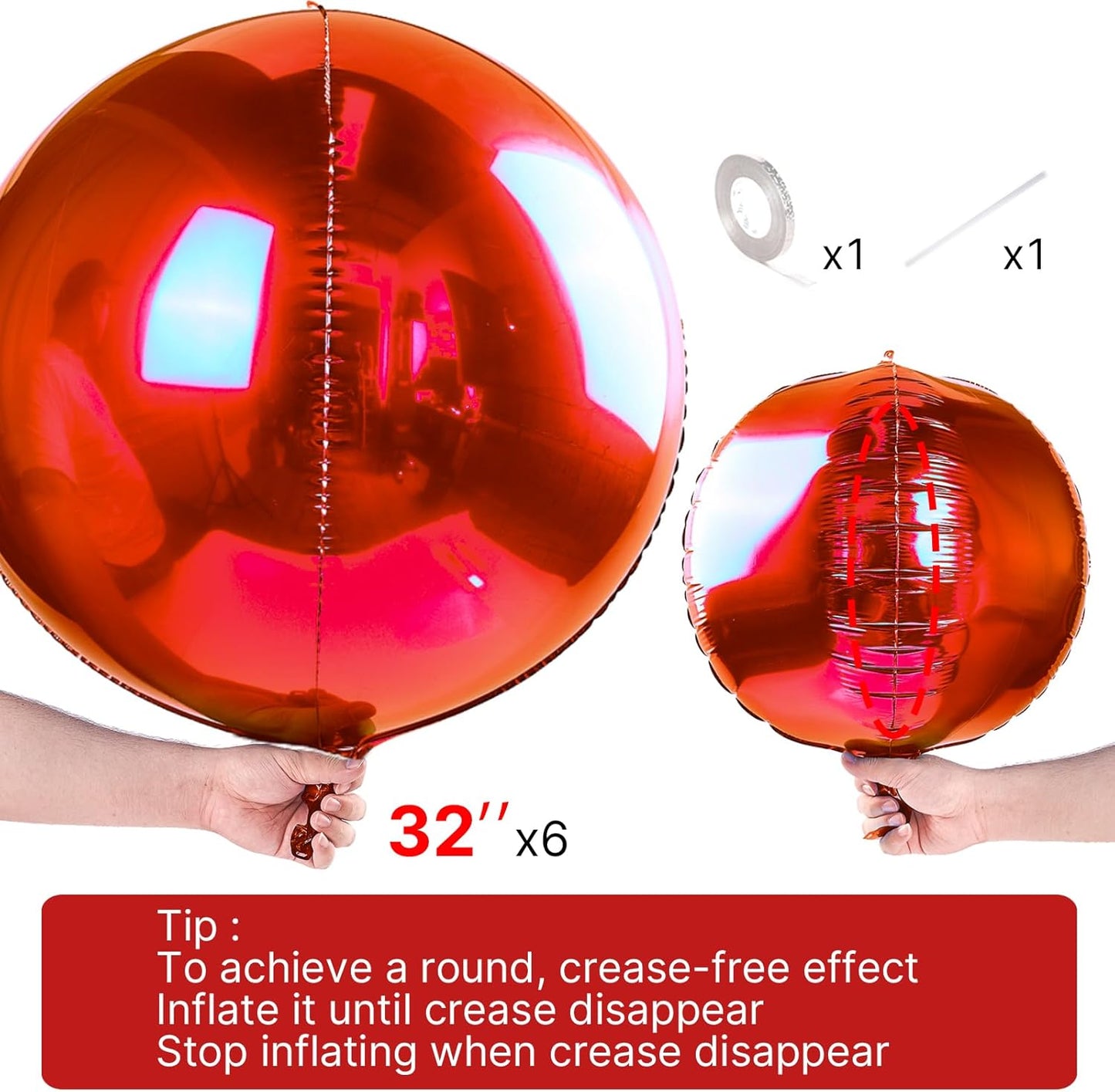 PartyWoo Metallic Gold Foil Balloons 20pcs Different Sizes Pack of 22 15 10 Inch Large Round Foil 4D Inflatable Mirror Ball Mylar Balloons for Graduation Birthday Baby Shower Party Decorations