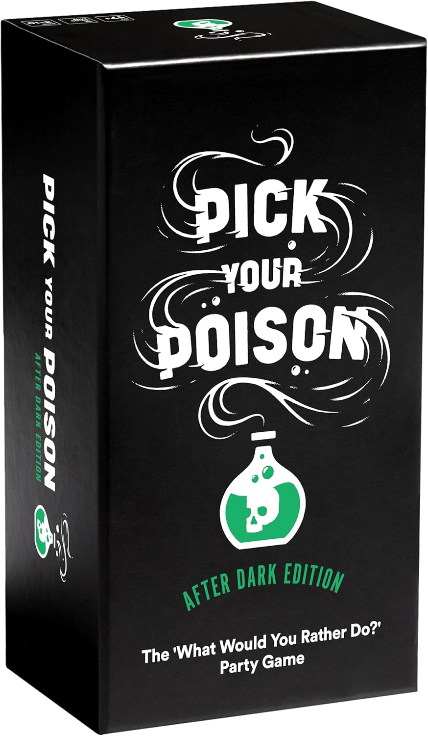 Pick Your Poison After Dark Party Game -The “What Would You Rather Do?” Family Card Game for White Elephant Parties, Stocking Stuffers + Board Games Night with Friends
