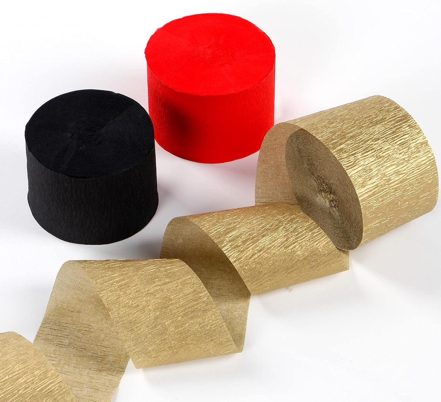 Navy-Blue White-Gold Crepe Paper Streamers - 9 Rolls Royal Blue Graduation 2025 Men Boy Birthday Party Decorations Streamer Wedding Bridal Shower Paper Garland Fathers Day Decor Panduola