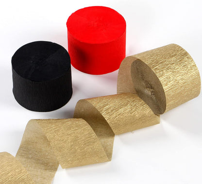Navy-Blue White-Gold Crepe Paper Streamers - 9 Rolls Royal Blue Graduation 2025 Men Boy Birthday Party Decorations Streamer Wedding Bridal Shower Paper Garland Fathers Day Decor Panduola