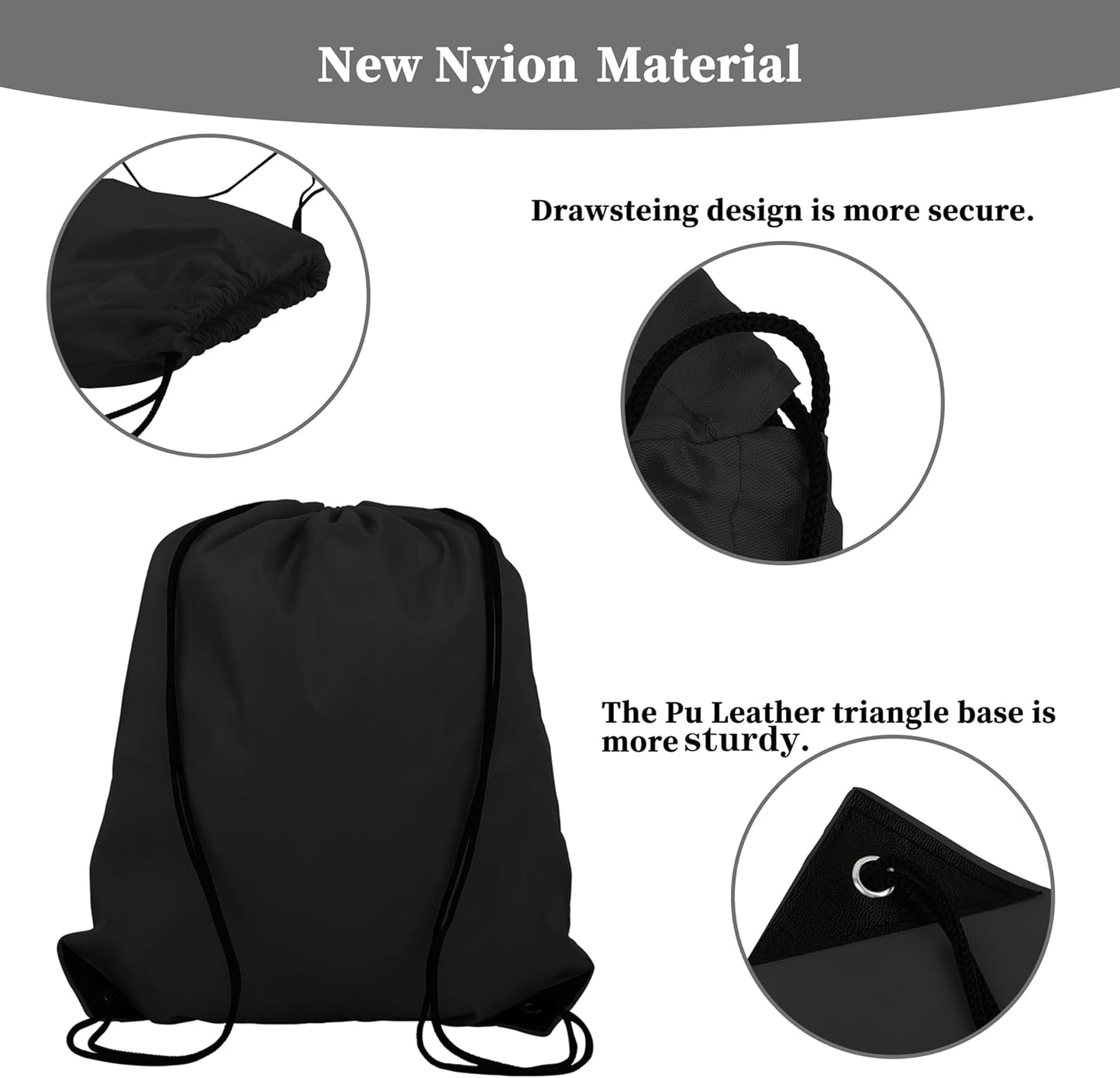 20 Colors Drawstring Backpack Bags Sack Pack Cinch Tote Sport Storage Polyester Bag for Gym Traveling