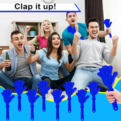 8PCS Hand Clappers 7.5 Inch Clapping Noisemakers Plastic Noise Makers Mini Hand Soundboard Party Favors Noise Maker Clacker for Birthdays Games Ball Dance Football Sporting Events Cheers Supplies