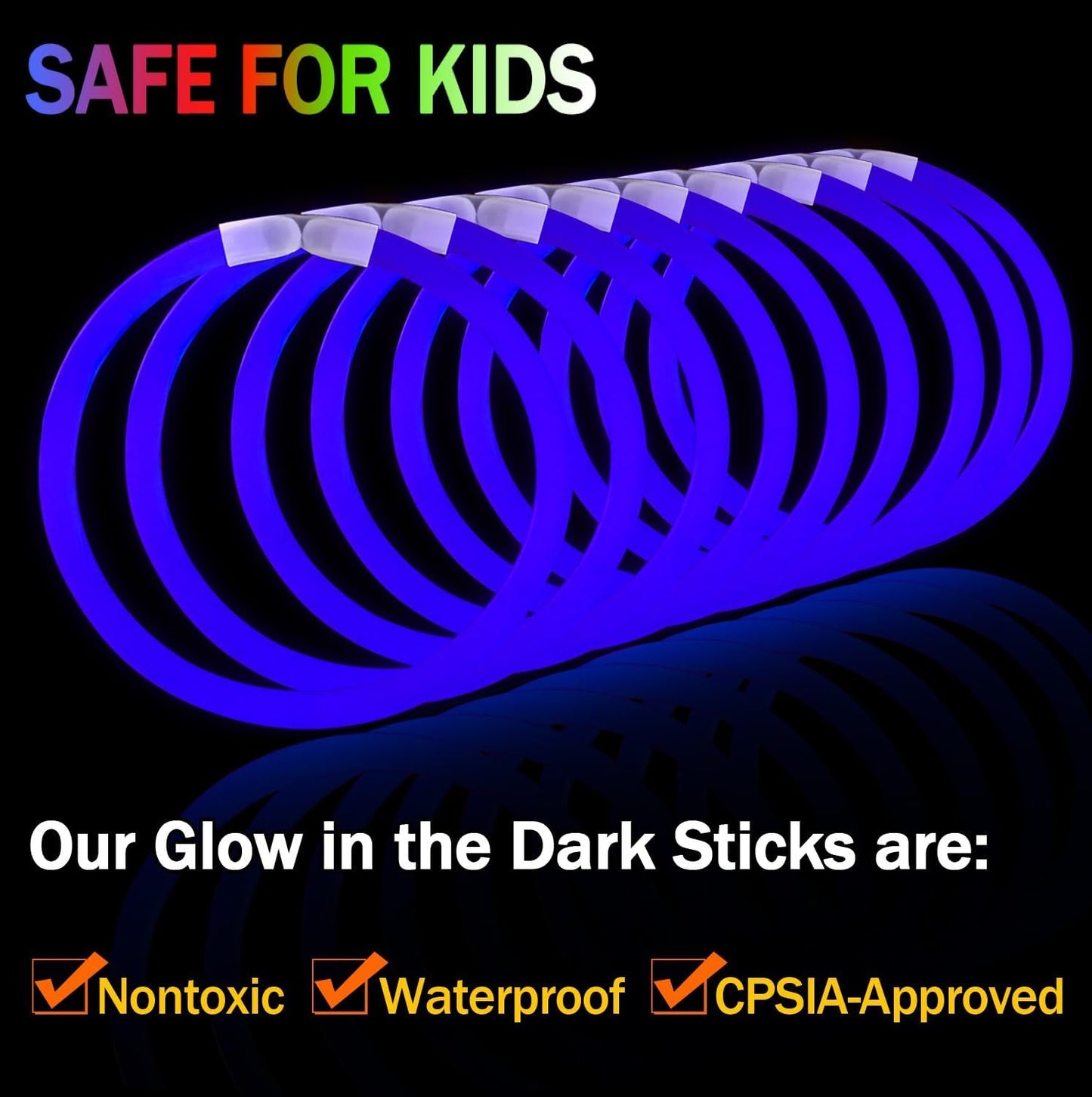 200 Pcs Red Glow Sticks Bracelet Necklaces Bulk Glow in The Dark Party Supplies 8” Light Up Stick with Connectors for Christmas Valentine's Day Easter 4th of July Party Favors Birthday Carnival
