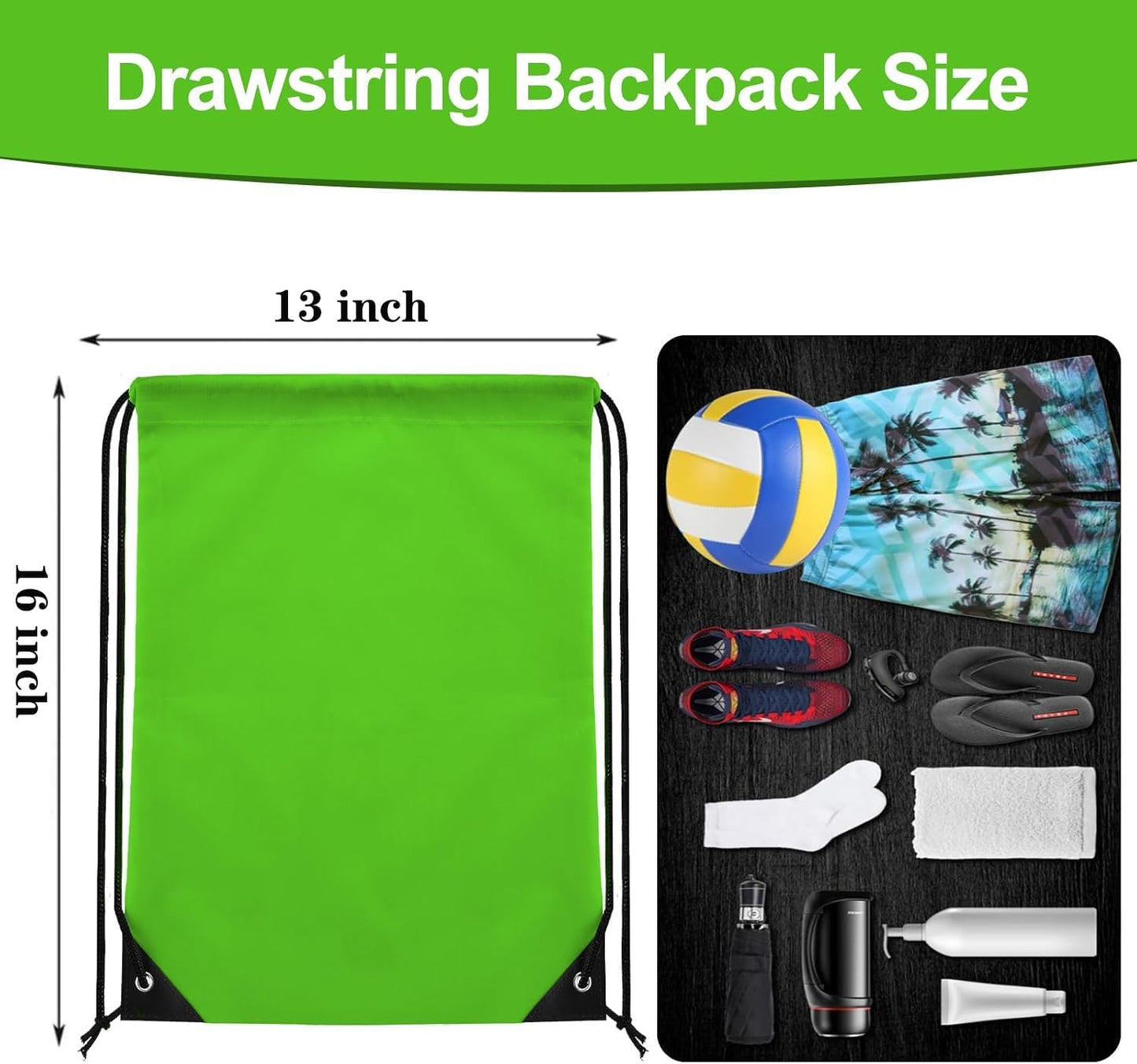 20 Colors Drawstring Backpack Bags Sack Pack Cinch Tote Sport Storage Polyester Bag for Gym Traveling