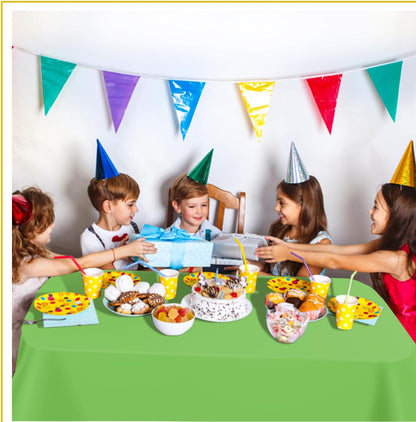 tujol Royal Blue 6 Pack Plastic Table Cloth 54" x 108", Disposable Tablecloths Rectangle Table Cover, Plastic Tablecloths for Parties