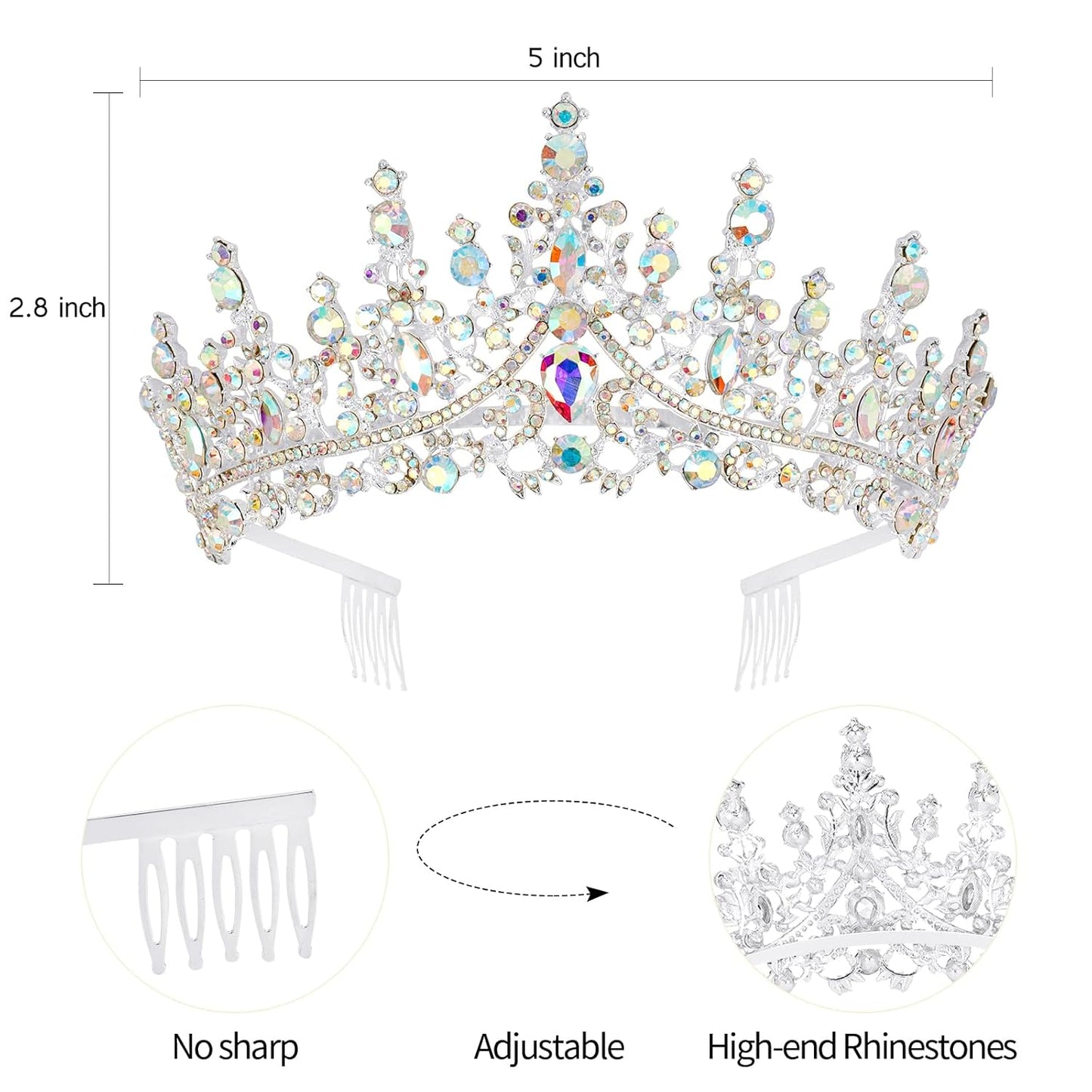VELSCRUN Purple Crystal Birthday Tiara Crowns for Women Girls It's My Birthday Sash Queen Girls Princess Crown with Combs Happy Birth Party Decorations Mom Sisters Birth Gift Hair Accessories
