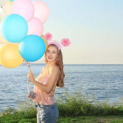 CAVETEE Happy Birthday Crown and Tiara for Women & Girls Party Decorations Gifts