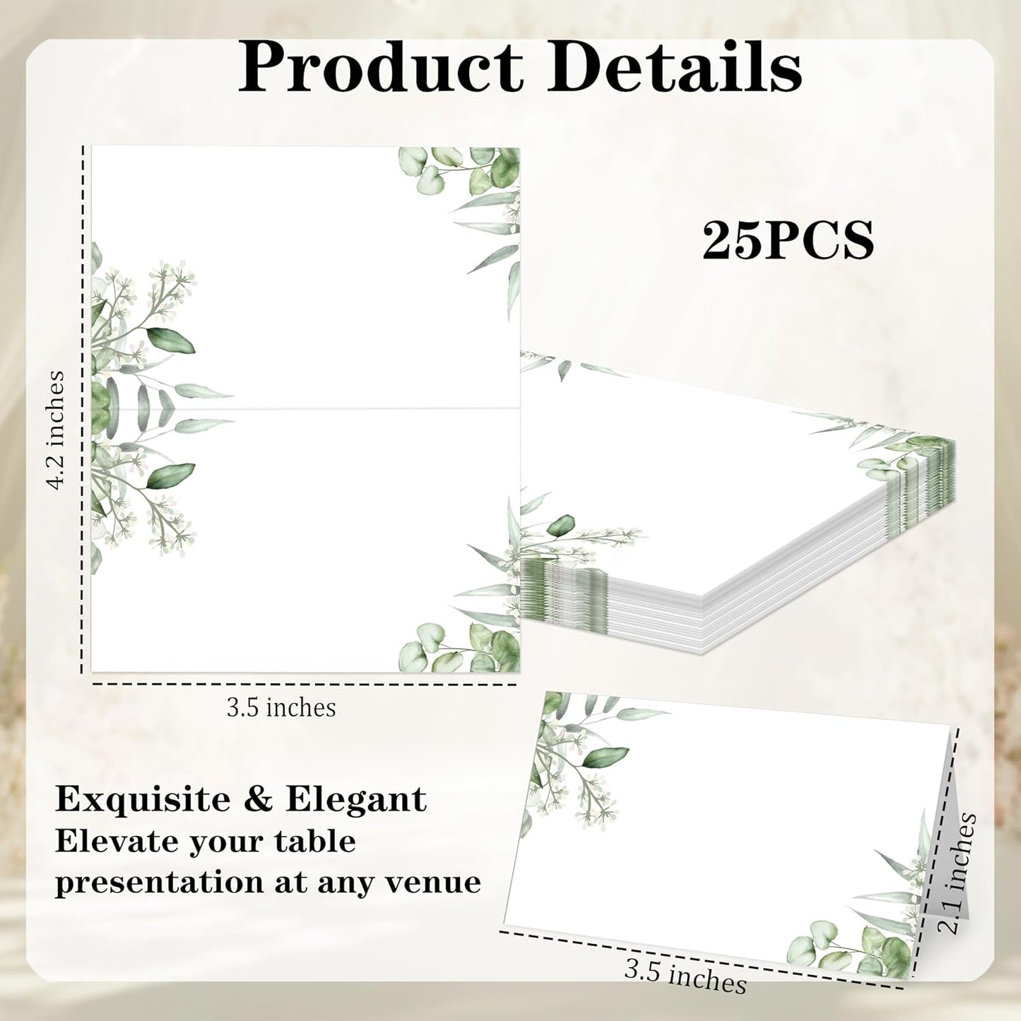 Mermaid Place Cards for Table Setting, 2 x 3.5" Escort Cards, 25 Under The Sea Tent Cards Food Label for Dinner Party, Wedding, Bridal Shower, Baby Shower, Birthday Party Supplies