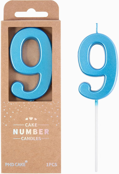 PHD CAKE 2.76 Inch Modern Gold 2 Number Birthday Candles, Gold Number Candles, Cake Number Candles, Party Celebration