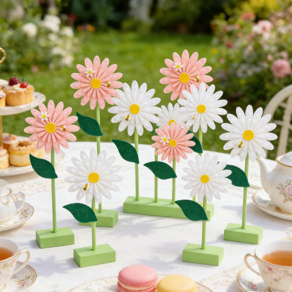 SUNBEAUTY 4PCS Honey Bee Honeycomb Centerpieces Decorations Yellow Bee Honeycomb Table Centerpieces with Sunflower Stickers for Baby Shower Birthday Gender Reveal Birthday Decoration