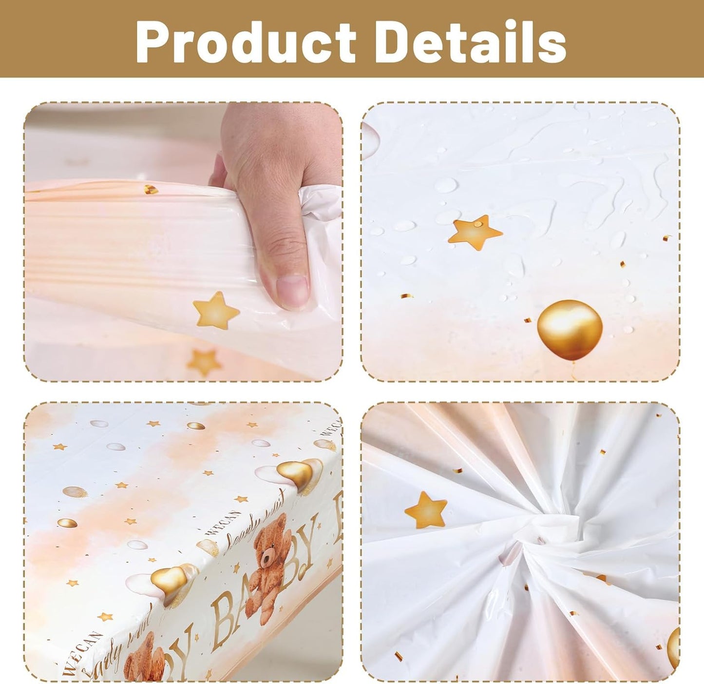 Staraise 3PCS Unicorns Tablecloths for Birthday Decoration, Unicorn Party Decorations Pastel Rainbow DisposableTable Covers for Kids Girls Baby Shower Birthday Party Supplies, 51.2X 86.6inch