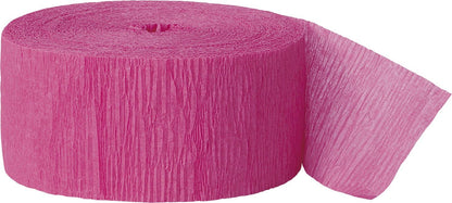 Unique Industries Crepe Paper Streamer, 81ft, Pastel Pink