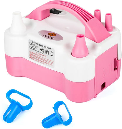 Electric Balloon Pump, Portable Electric Balloon Blower Machine Balloon Air Pump Dual Nozzle 110V 600W Balloon Inflator for Party Decorations