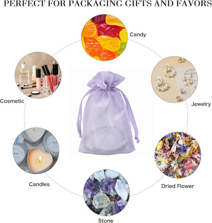 QIANF 20 Pcs Peacock Blue Small Organza Bags 3X4 inch for Wedding Favors with Drawstring, Mini Mesh Gift Bags Jewelry Pouch for Candy Bridal Shower Party Favor Baby Shower Christmas