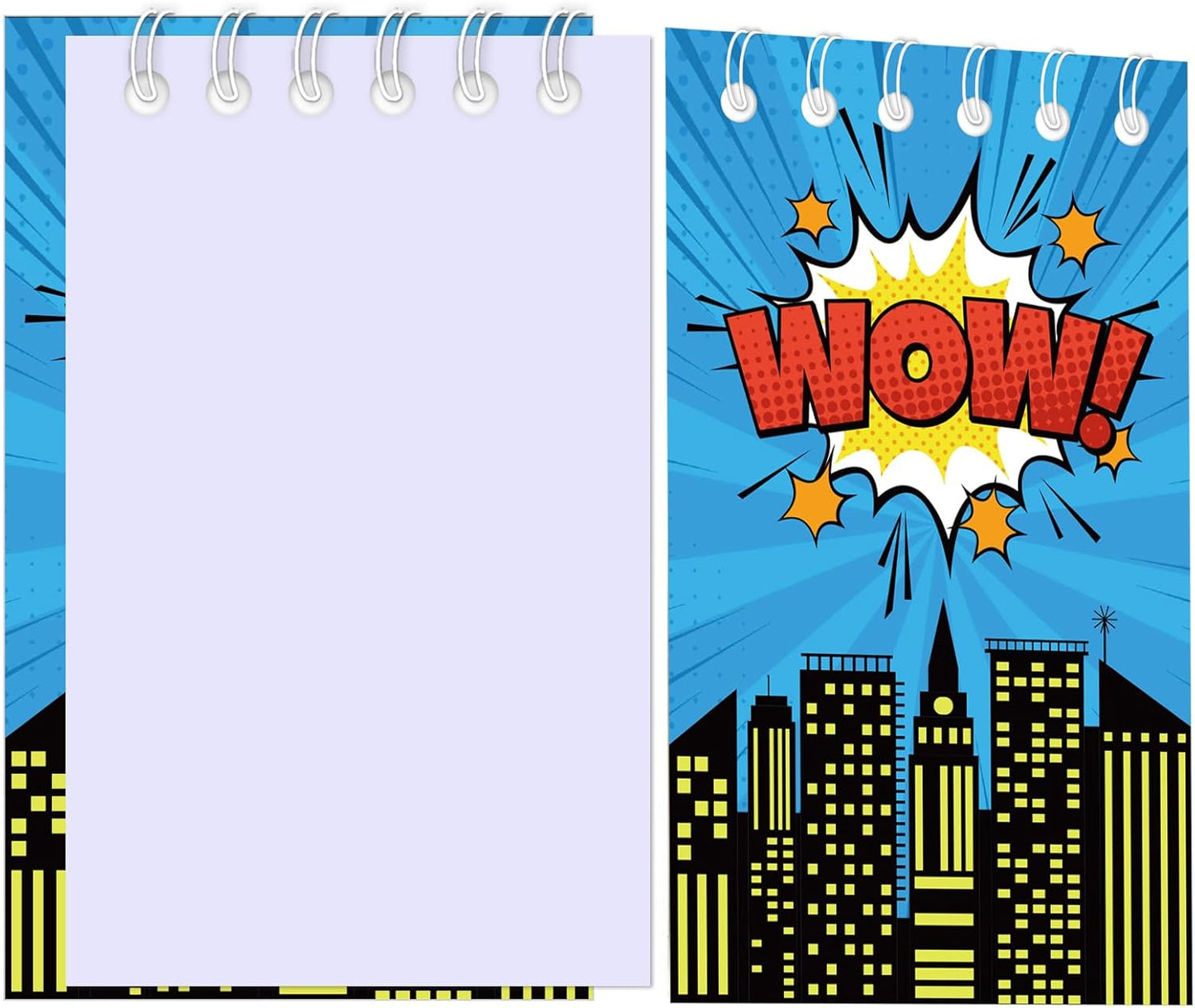 24pcs Hero Theme Mini Notebooks Party Supplies Favors Goodie Bag Stuffers Journal Pocket Notebook Supplies for City HeroTheme Birthday Party 8 Styles
