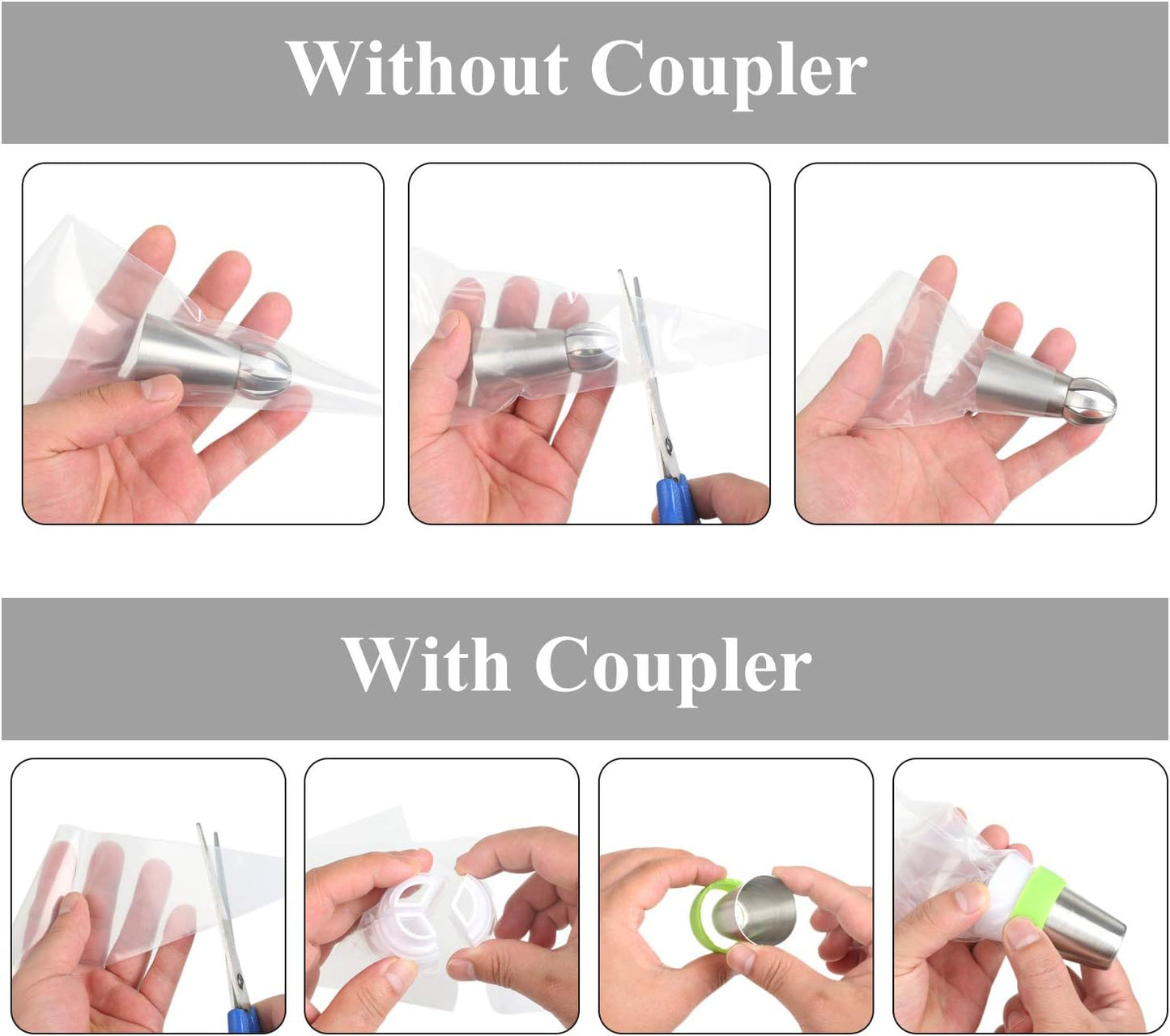 200pcs/set Disposable Pastry Bag Icing Piping Bag Cake Cupcake Decorating Bags