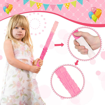 15.75 Inch Piñata Stick Kit Blue Unbreakable Pinata Stick with Blindfold Blind Rope Blind Stick Suitable for Girls Boys Adults Can Have Fun at Any Party