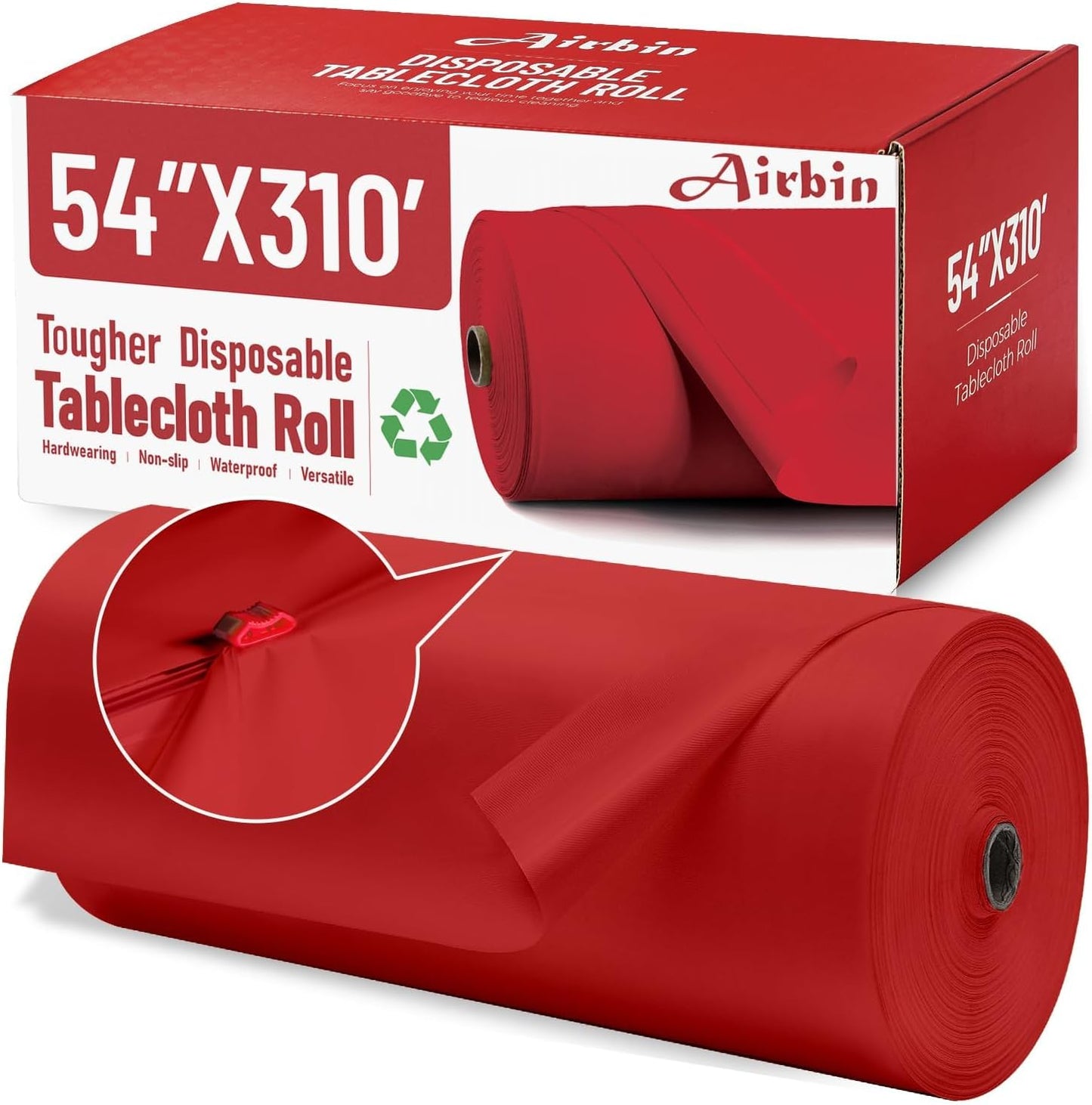 Plastic Table Cloth, 310 Ft X 54 in Disposable Tablecloth White Plastic Tablecloth with Any Cut Sliding Cutters Premium Table Cover Roll for Picnics, Parties, Birthdays, Weddings